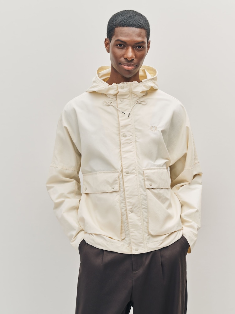 Fred Perry Natural Cropped Ripstop Parka - Image 1 of 5
