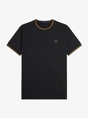 Fred Perry Twin Tipped Black T-Shirt - Image 1 of 1