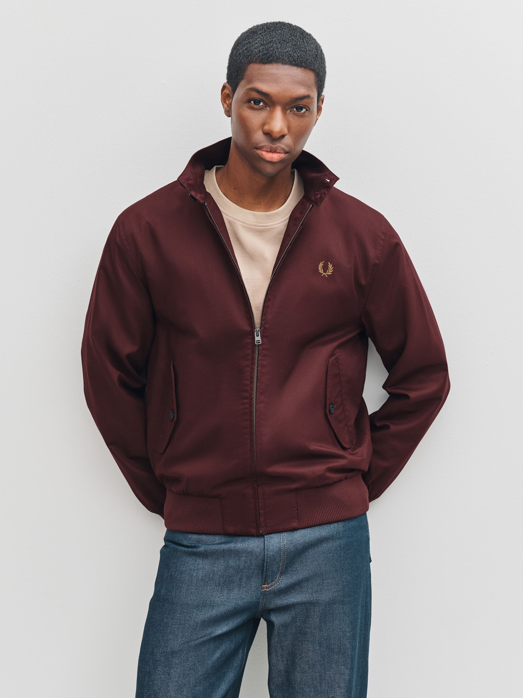 【FRED PERRY】Reissues Harrington Jacket Fred Perry Made In England Harrington Jacket - Black - J7320