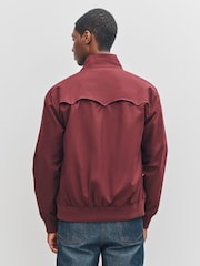 Fred Perry Red Red Classic Harrington Jacket - Image 3 of 5