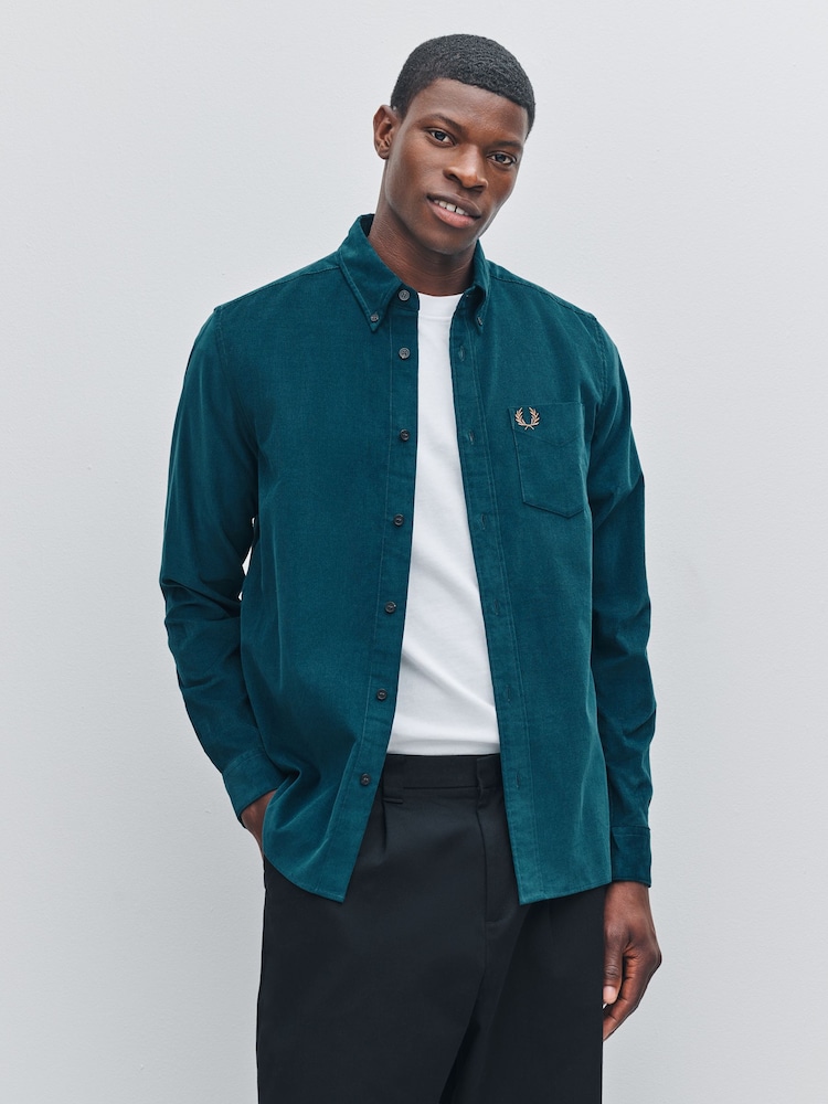 Fred Perry Blue Needle Cord Shirt - Image 1 of 5