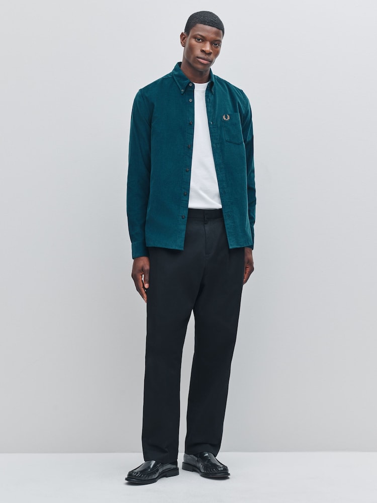 Fred Perry Blue Needle Cord Shirt - Image 2 of 5