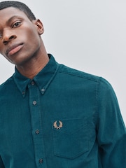 Fred Perry Blue Needle Cord Shirt - Image 4 of 5