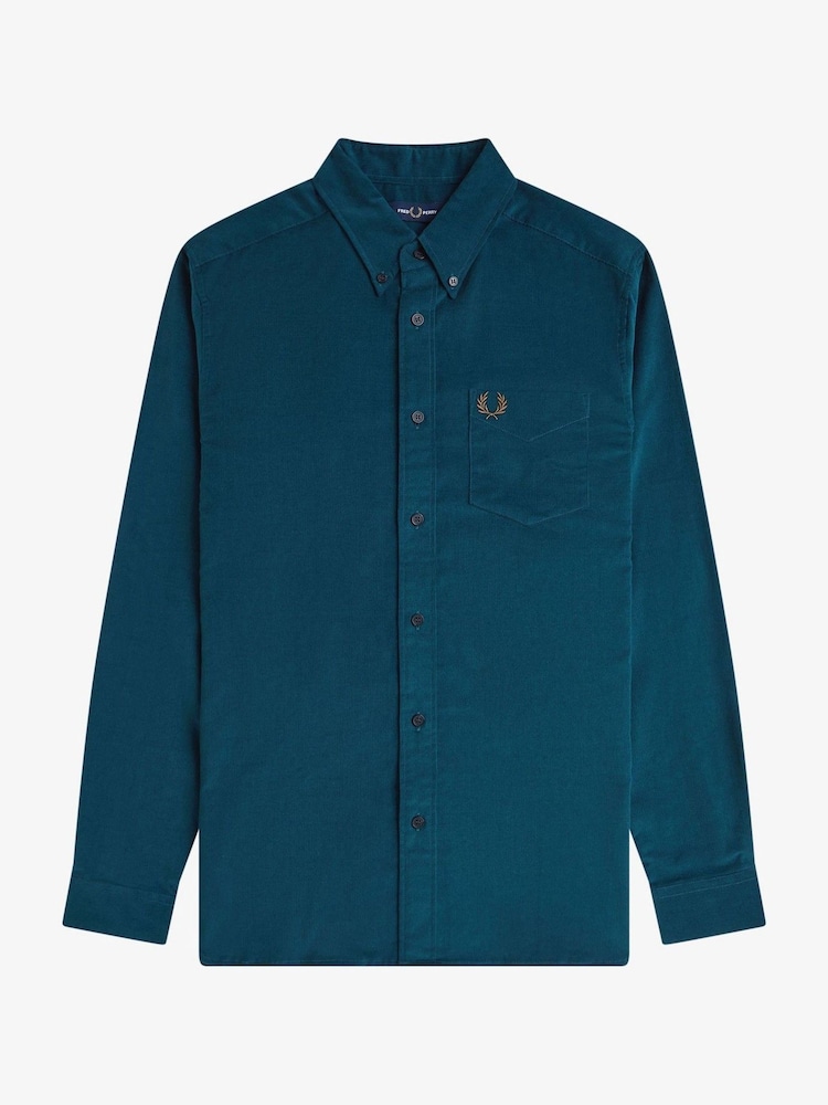 Fred Perry Blue Needle Cord Shirt - Image 5 of 5