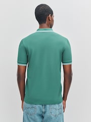 Fred Perry Green Twin Tipped Polo Shirt - Image 2 of 6
