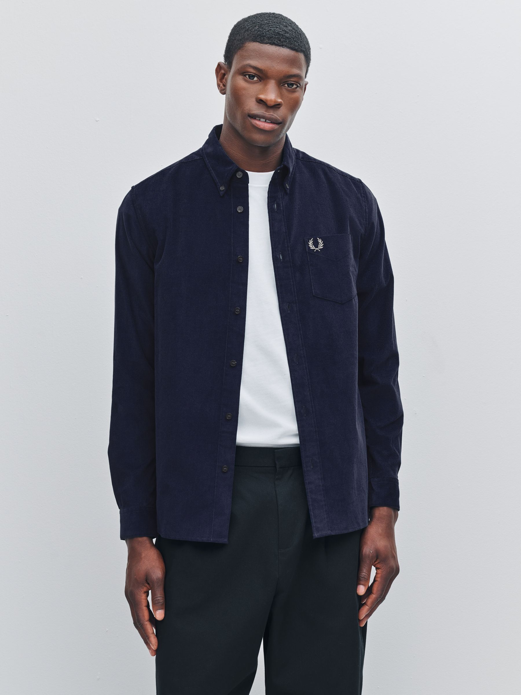 Buy Fred Perry Blue Needle Cord Shirt from Next Mexico