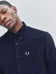 Fred Perry Blue Needle Cord Shirt - Image 3 of 5