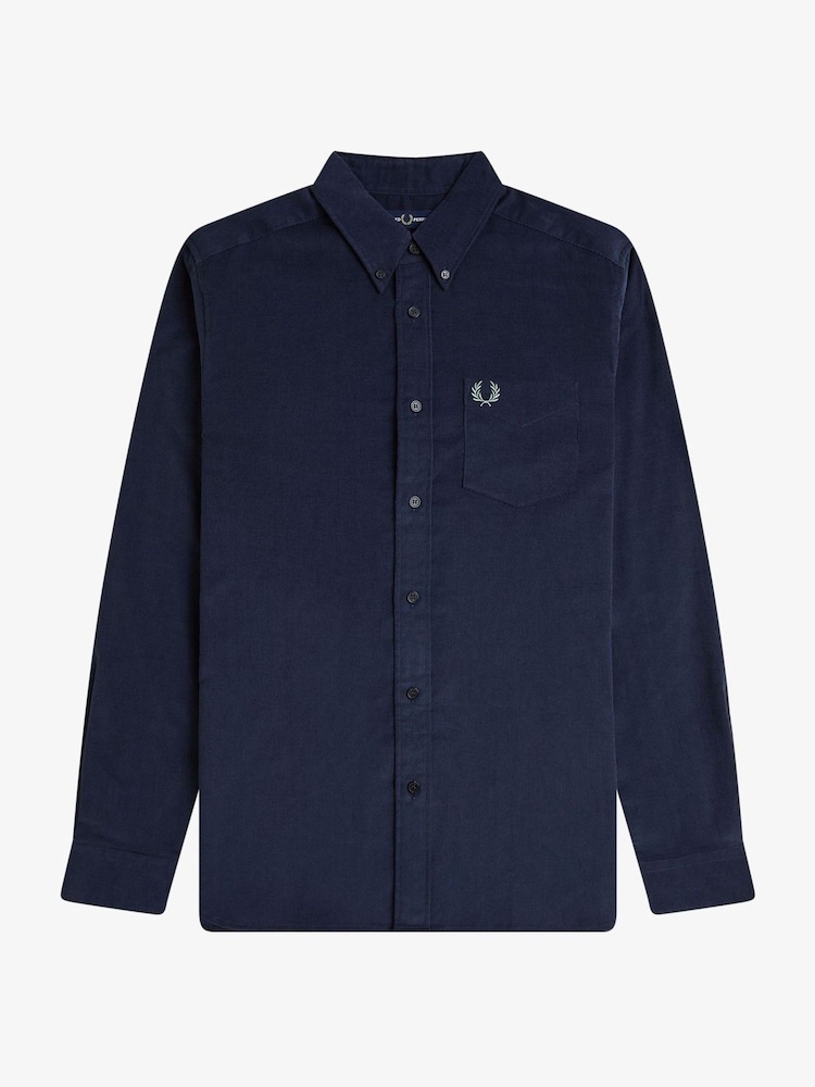 Fred Perry Blue Needle Cord Shirt - Image 5 of 5