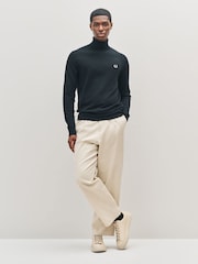 Fred Perry Roll Neck Black Jumper - Image 2 of 5