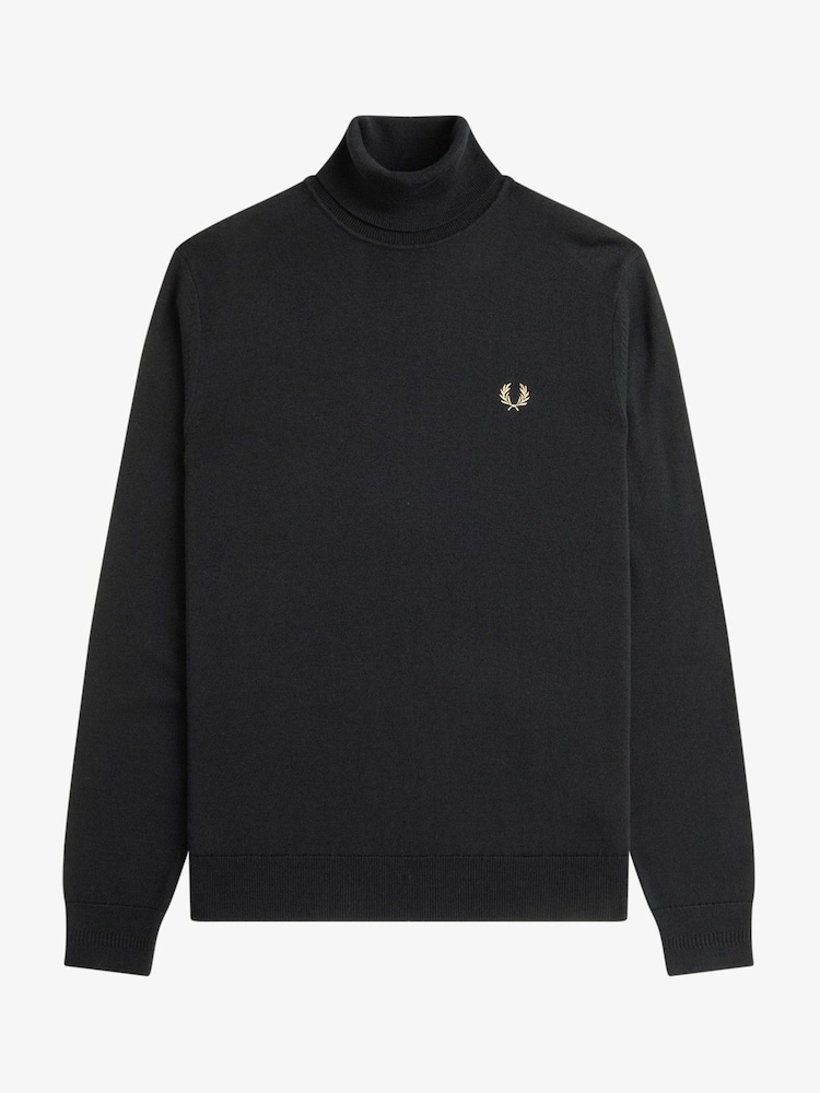 Fred Perry Roll Neck Black Jumper - Image 5 of 5