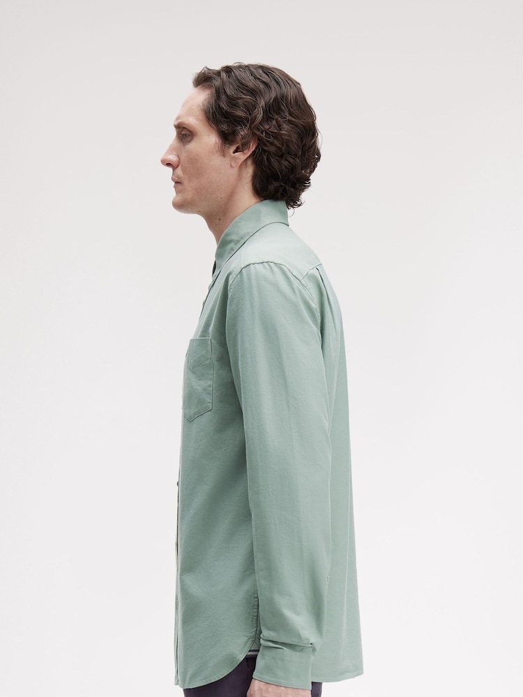 Fred Perry Green Oxford Shirt - Image 2 of 7 Fred Perry Green Oxford Shirt - Image 2 of 7
