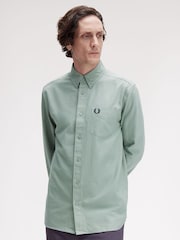 Fred Perry Green Oxford Shirt - Image 3 of 7