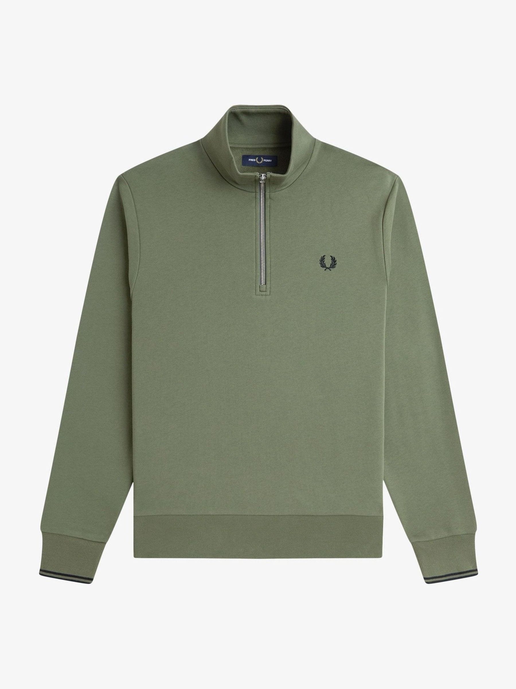 Buy Fred Perry Green Zip Sweatshirt from Next USA