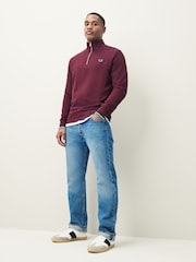 Fred Perry Red Half Zip Sweatshirt - Bild 4 von 7