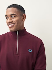 Fred Perry Red Half Zip Sweatshirt - Bild 5 von 7