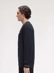 Fred Perry Tipped Pique Texture Black Cardigan - Image 4 of 5