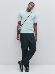 Fred Perry Blue Pique Stitch Knitted T-Shirt - Image 2 of 5