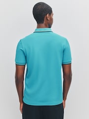 Fred Perry Blue Twin Tipped Polo Shirt - Image 2 of 5