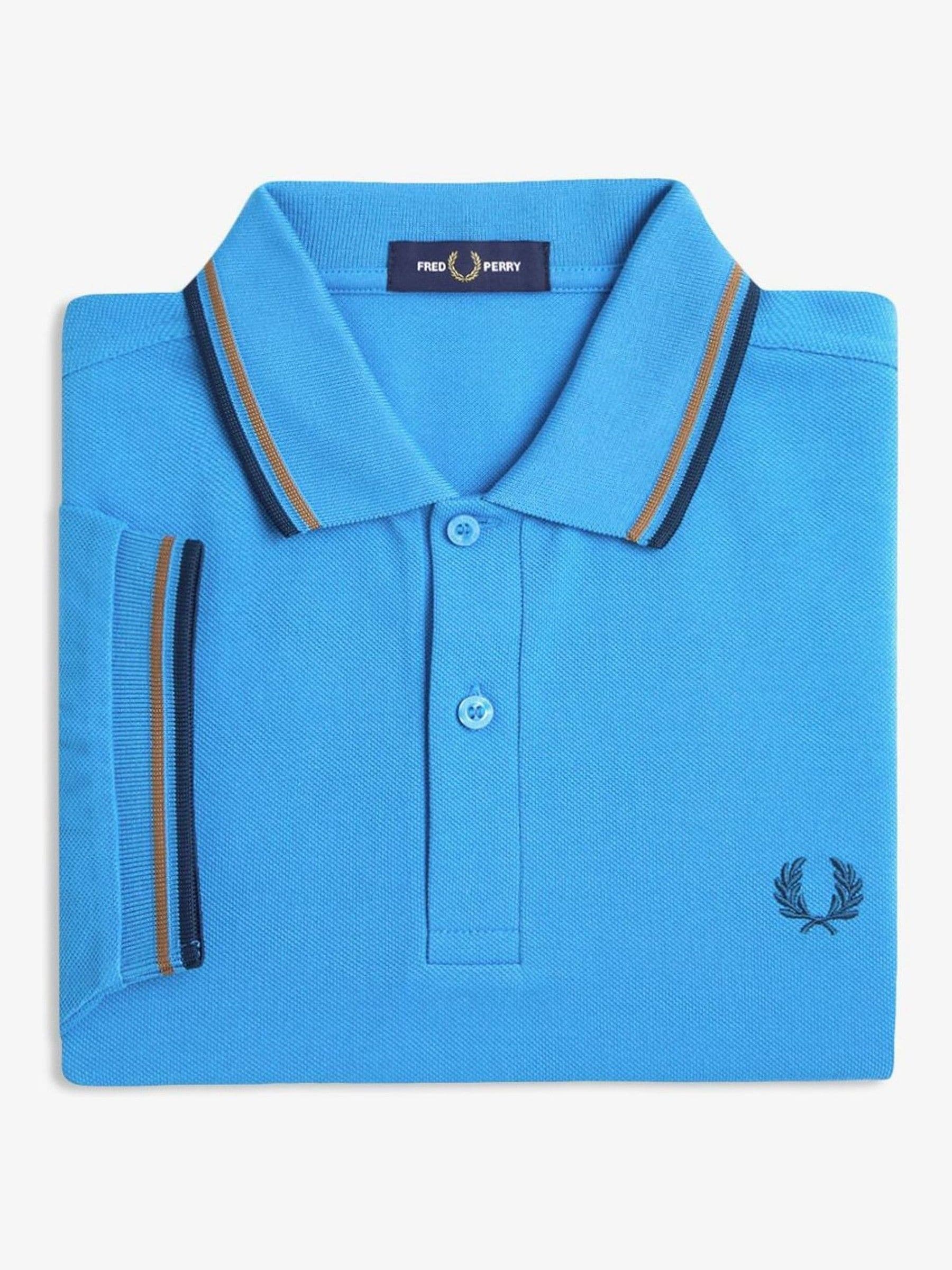 トップス FRED PERRY Twin Tipped Ribbed Polo Shirt Buy Fred Perry Blue Twin Tipped Polo Shirt from Next Canada
