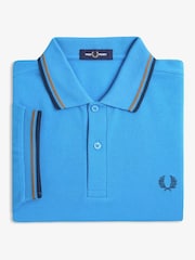 Fred Perry Blue Twin Tipped Polo Shirt - Image 5 of 5