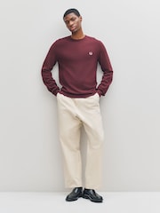 Fred Perry Red Pique Stitch Jumper - Image 2 of 7