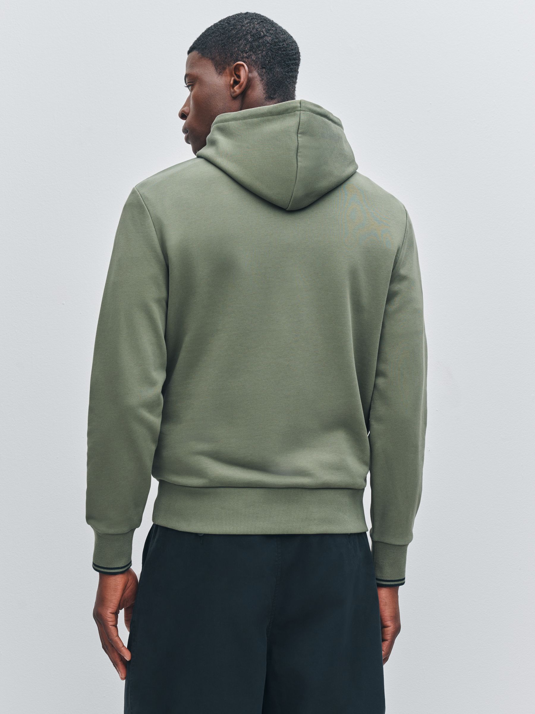 Buy Fred Perry Green Tipped Hooded Sweatshirt from Next USA