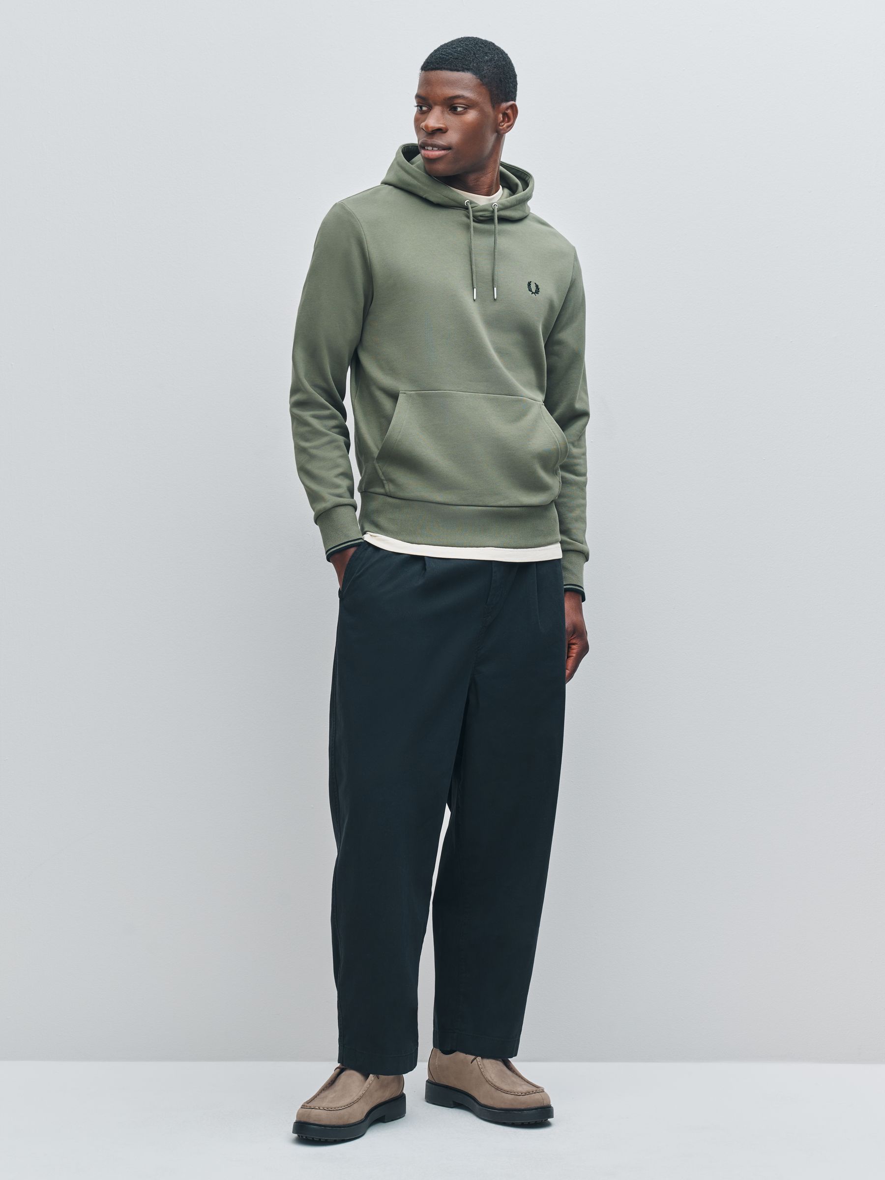 Buy Fred Perry Green Tipped Hooded Sweatshirt from Next USA
