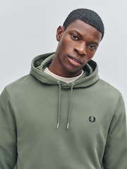 Fred Perry Green Tipped Hooded Sweatshirt - Image 4 of 6