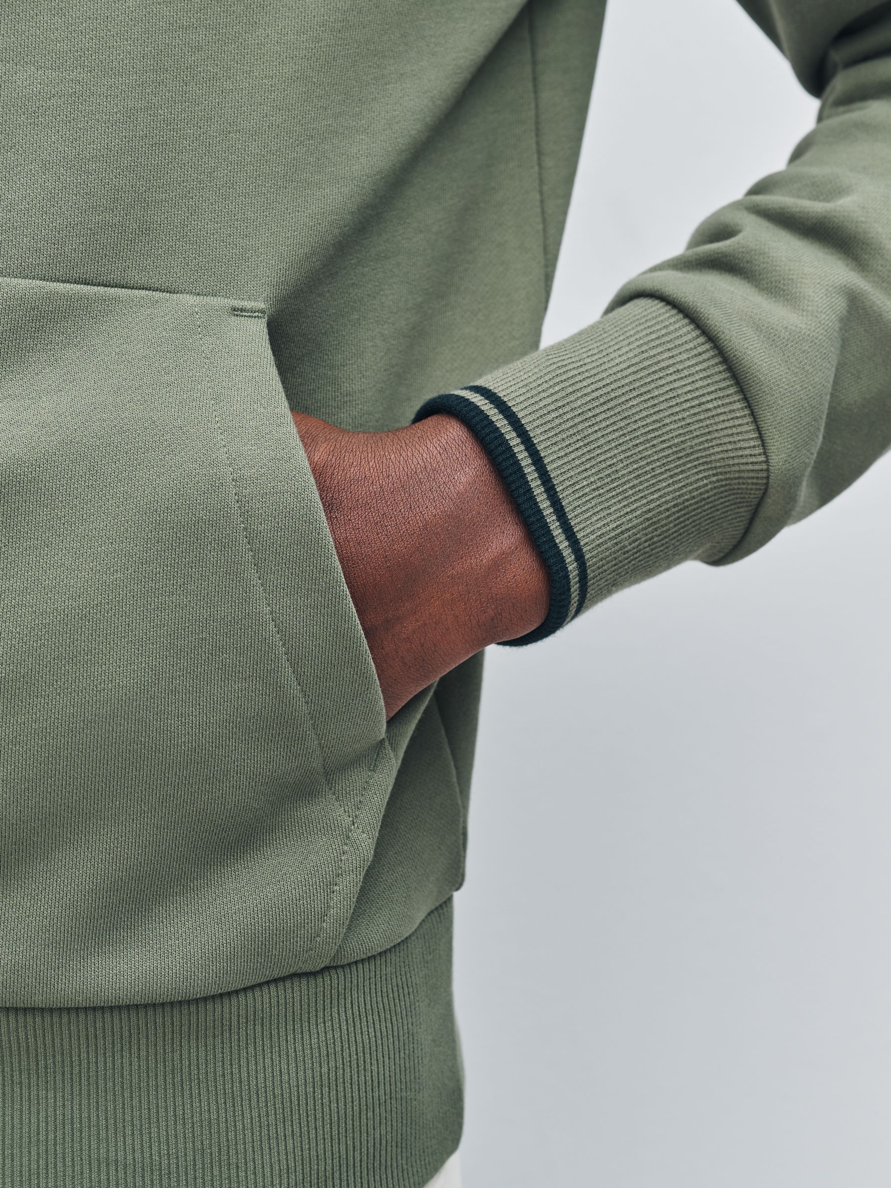 Buy Fred Perry Green Tipped Hooded Sweatshirt from Next USA