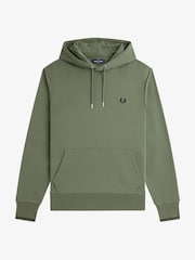 Fred Perry Green Tipped Hooded Sweatshirt - Image 6 of 6