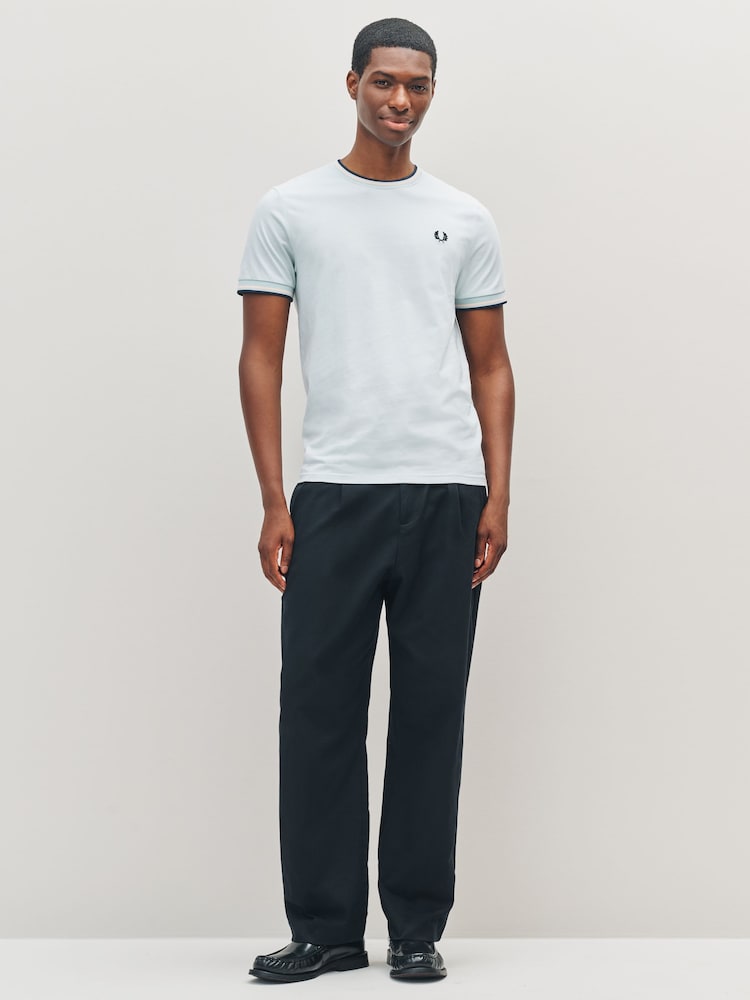 Fred Perry Blue Twin Tipped T-Shirt - Image 2 of 5