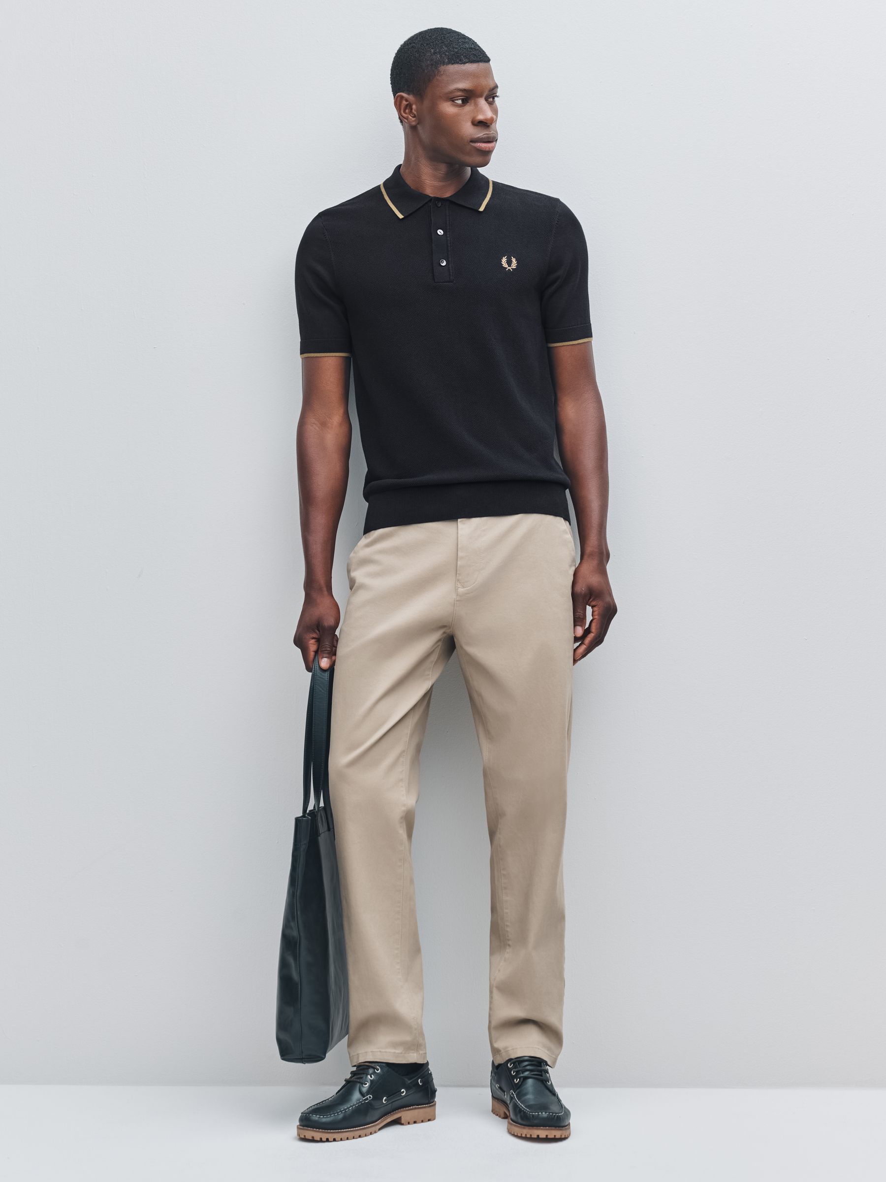 Buy Fred Perry Green Pique Stitch Knitted Shirt from Next USA