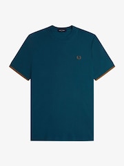 Fred Perry Blue Tipped Cuff Pique T-Shirt - Image 5 of 5
