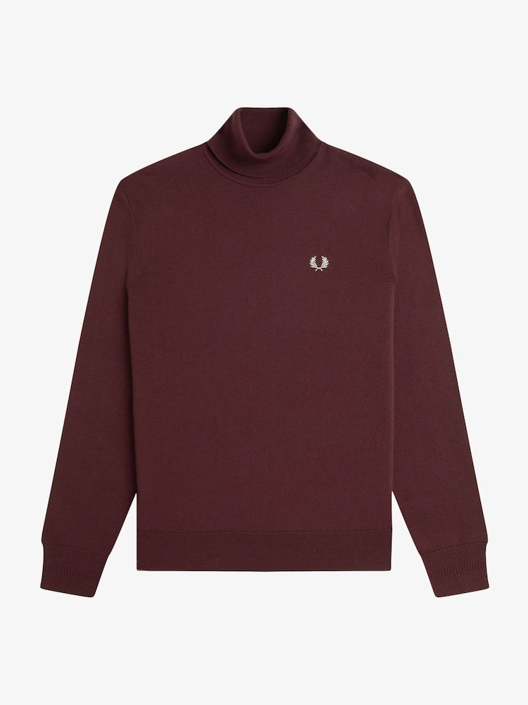 Fred Perry Red Roll Neck Jumper - Image 1 of 1