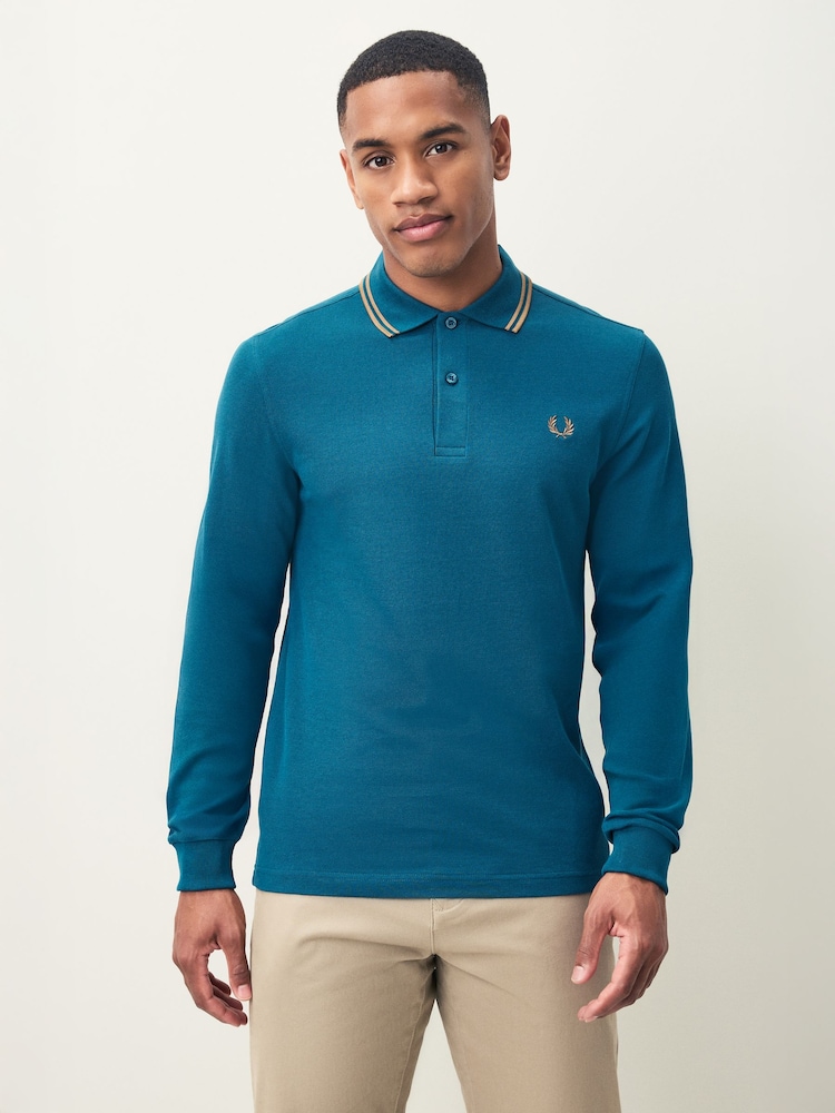 Fred Perry Blue Twin Tipped Shirt - Image 1 of 5