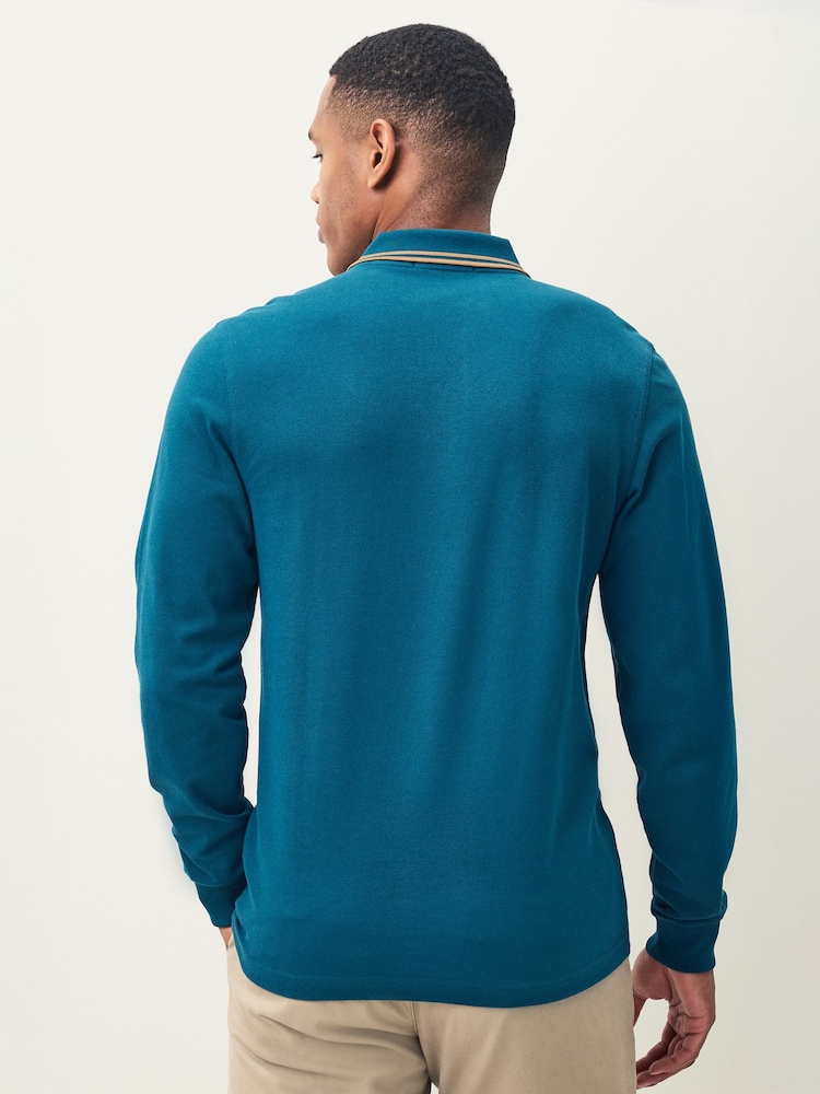Fred Perry Blue Twin Tipped Shirt - Image 2 of 5