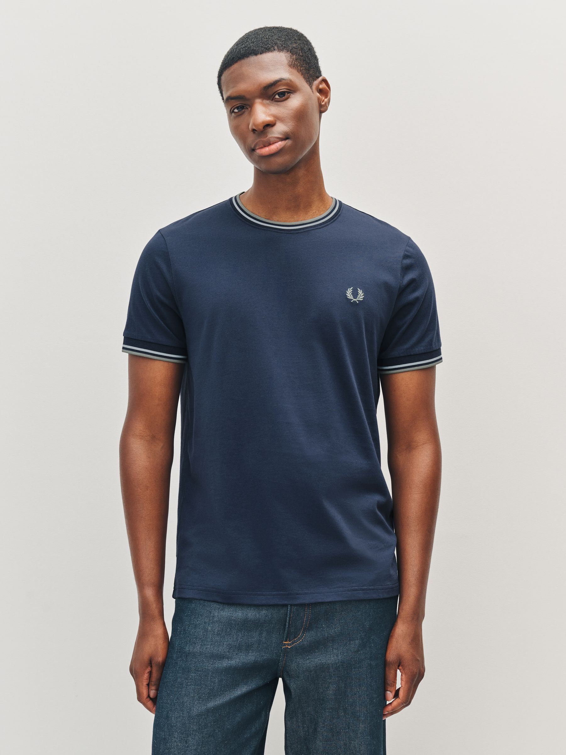 トップス Fred Perry Buy Fred Perry Blue Twin Tipped T-Shirt from Next Canada
