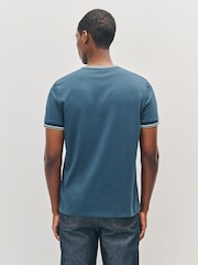 Fred Perry Blue Twin Tipped T-Shirt - Image 3 of 5