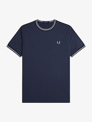 Fred Perry Blue Twin Tipped T-Shirt - Image 5 of 5