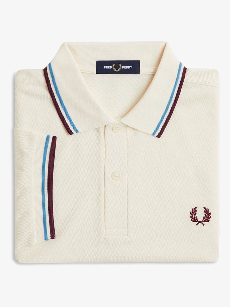 Fred Perry Natural Twin Tipped Polo Shirt - Image 1 of 1