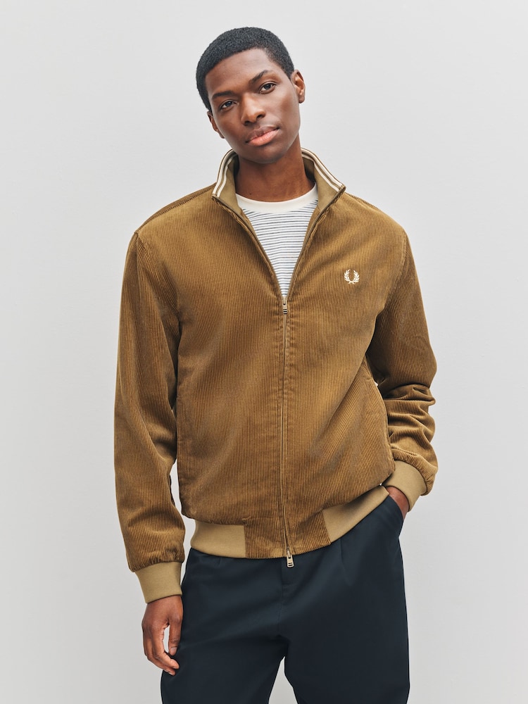 Fred Perry Brown Cord Brentham Jacket - Image 1 of 6