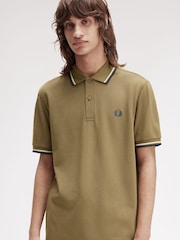 Fred Perry Brown Tipped Polo Shirt - Image 3 of 5