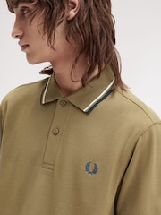 Fred Perry Brown Tipped Polo Shirt - Image 4 of 5