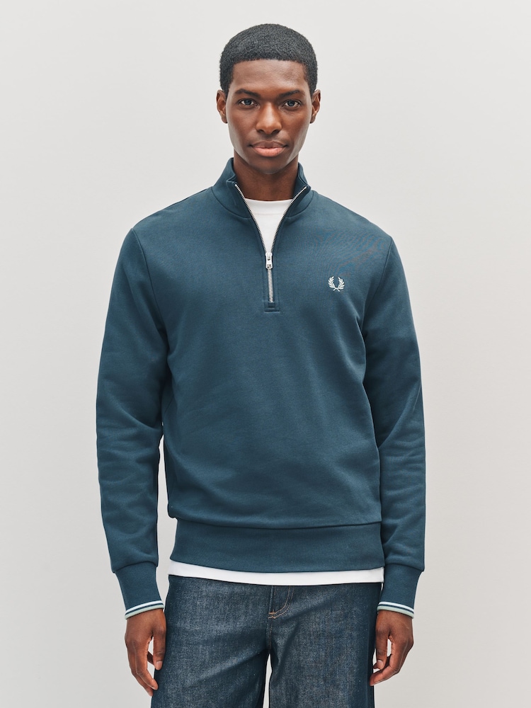 Fred Perry Half Zip Sweatshirt - Image 1 of 5