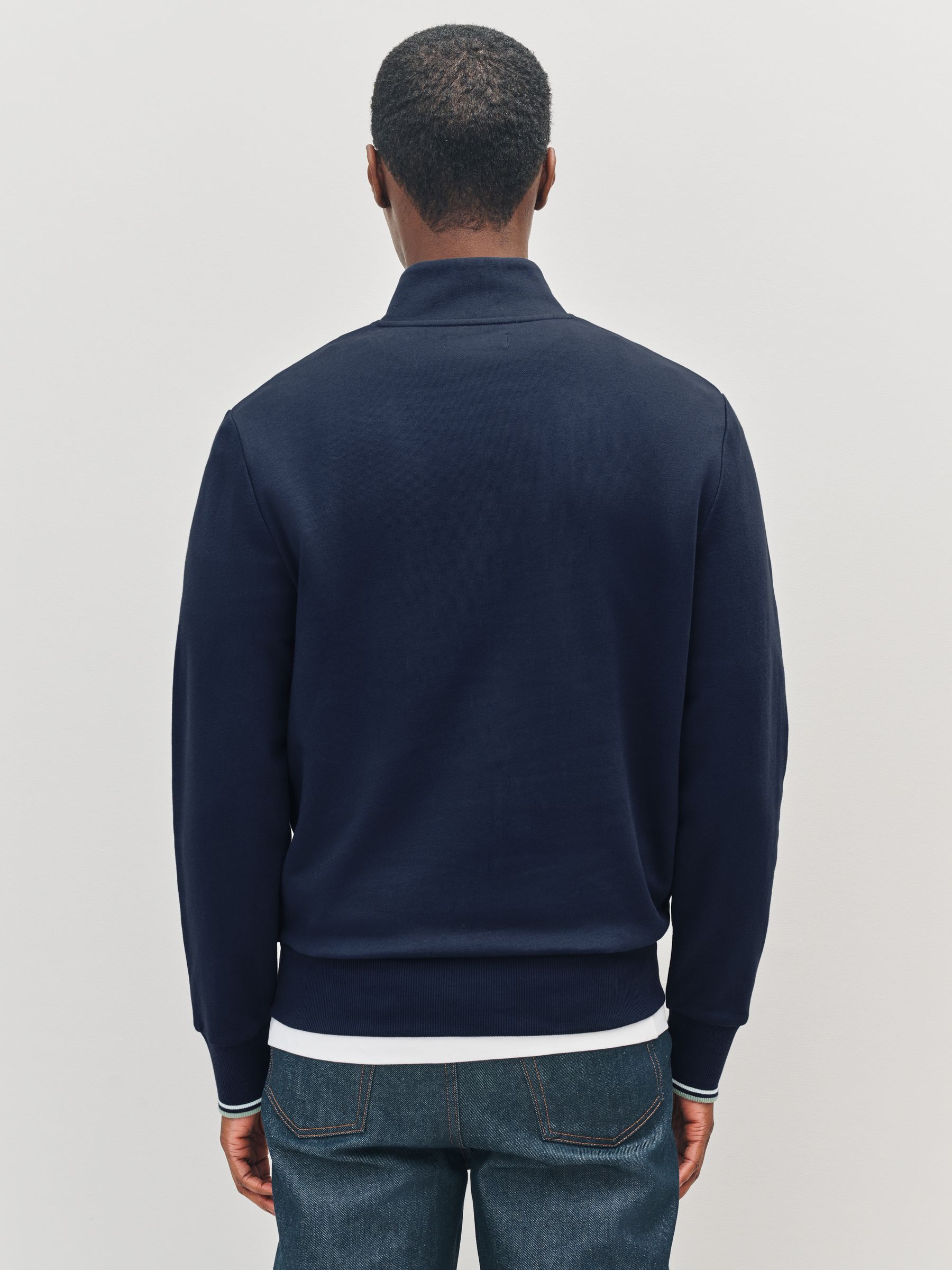 Buy Fred Perry Blue Half Zip Sweatshirt from Next USA