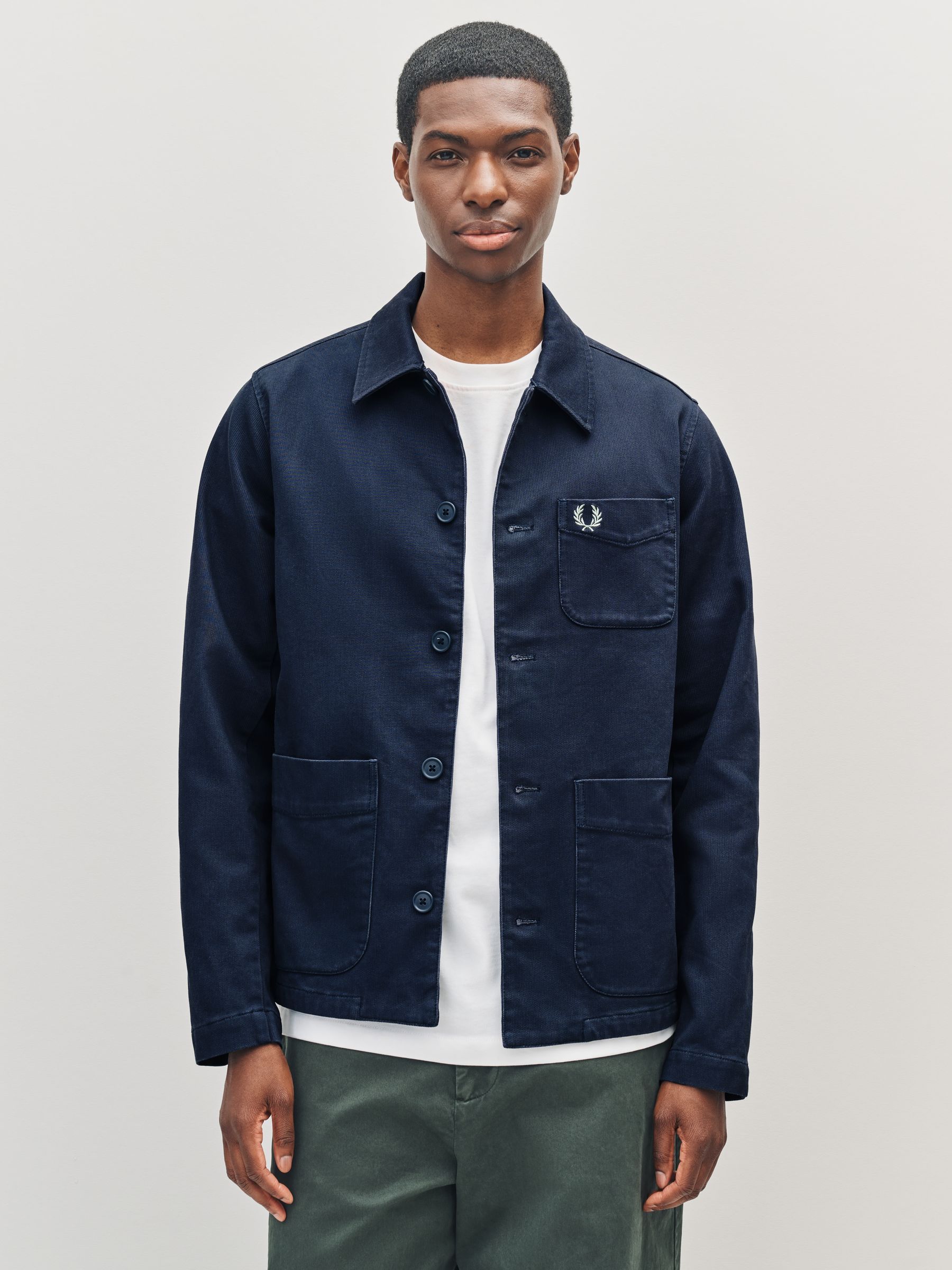 Buy Fred Perry Blue Bedford Cord Overshirt from Next USA