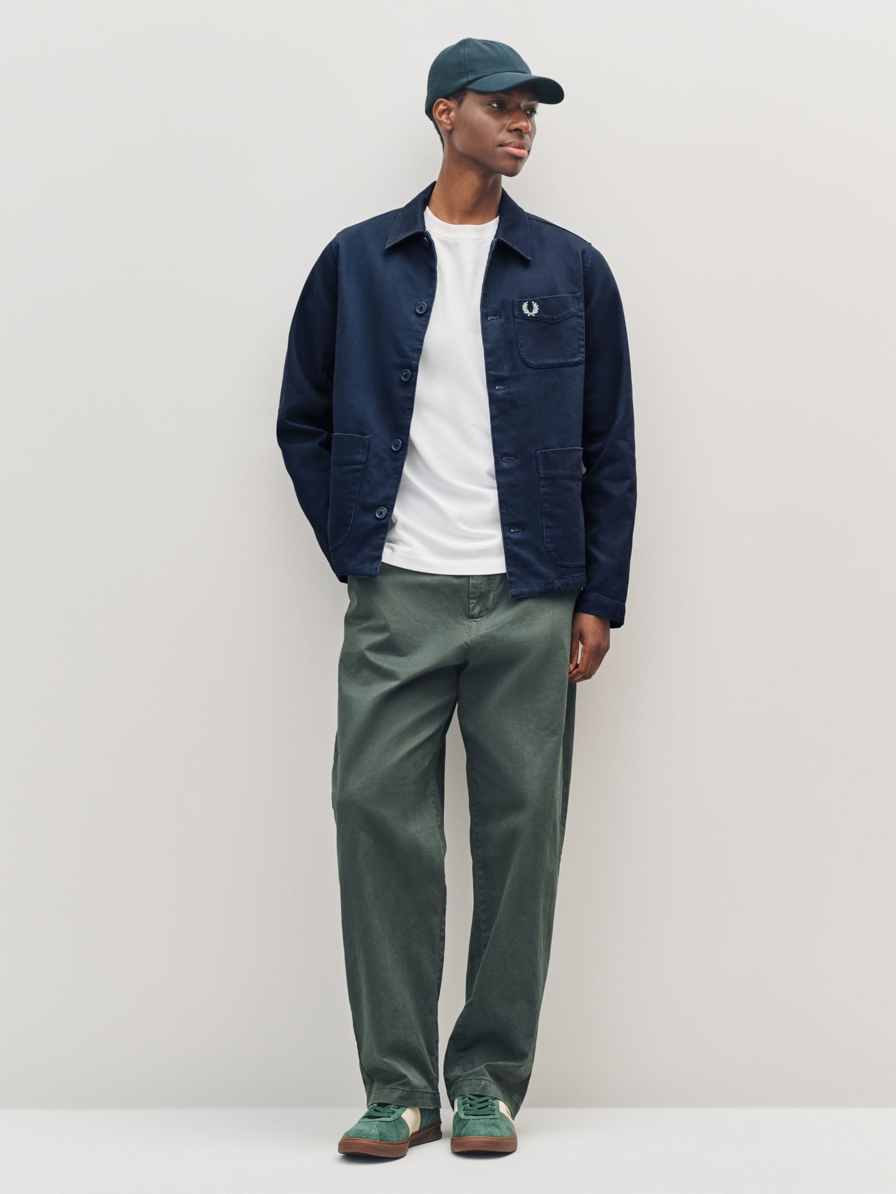 Buy Fred Perry Blue Bedford Cord Overshirt from Next USA