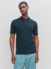 Fred Perry Blue Plain Polo Shirt - Image 1 of 6