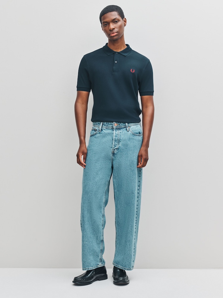 Fred Perry Blue Plain Polo Shirt - Image 2 of 6