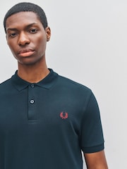Fred Perry Blue Plain Polo Shirt - Image 5 of 6